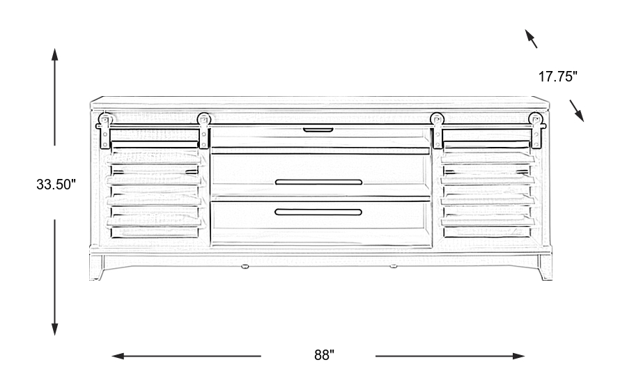 Dimension Image. Please refer to the Dimension Tab on this page for dimension details.