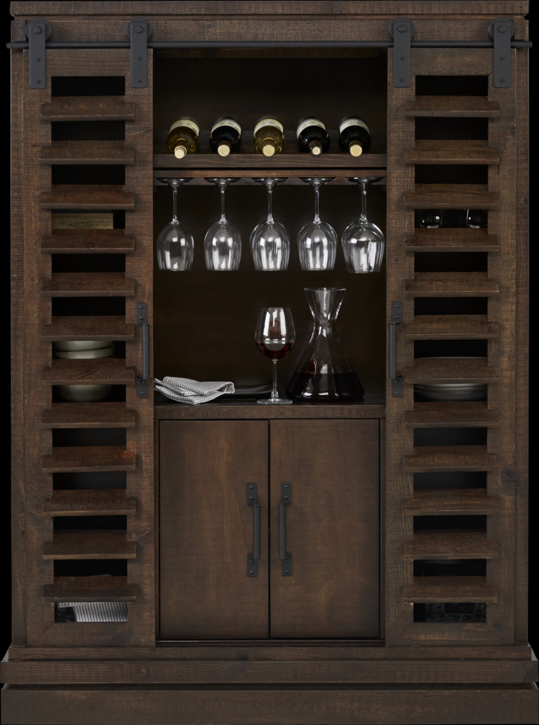 Canoe Creek II Tobacco Wine Cabinet - Thumbnail - Image 1