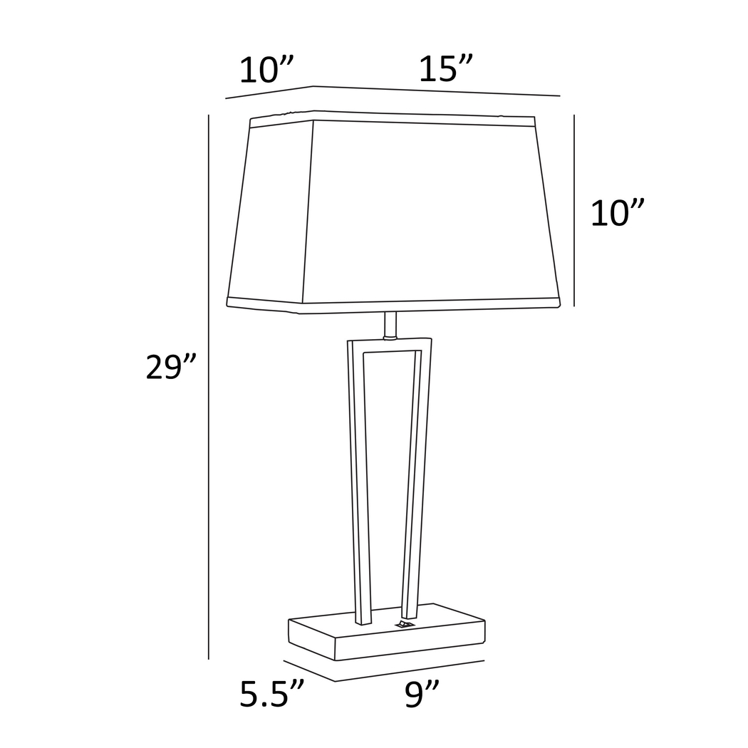 Canosa Cove Nickel Table Lamps, Set of 2 - Thumbnail - Image 6
