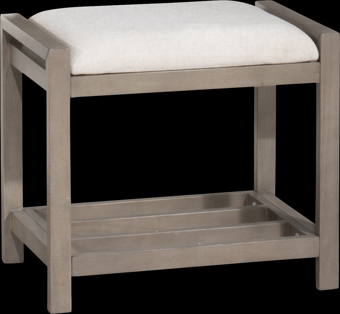 Canosa Gray Vanity Stool - Thumbnail - Image 1
