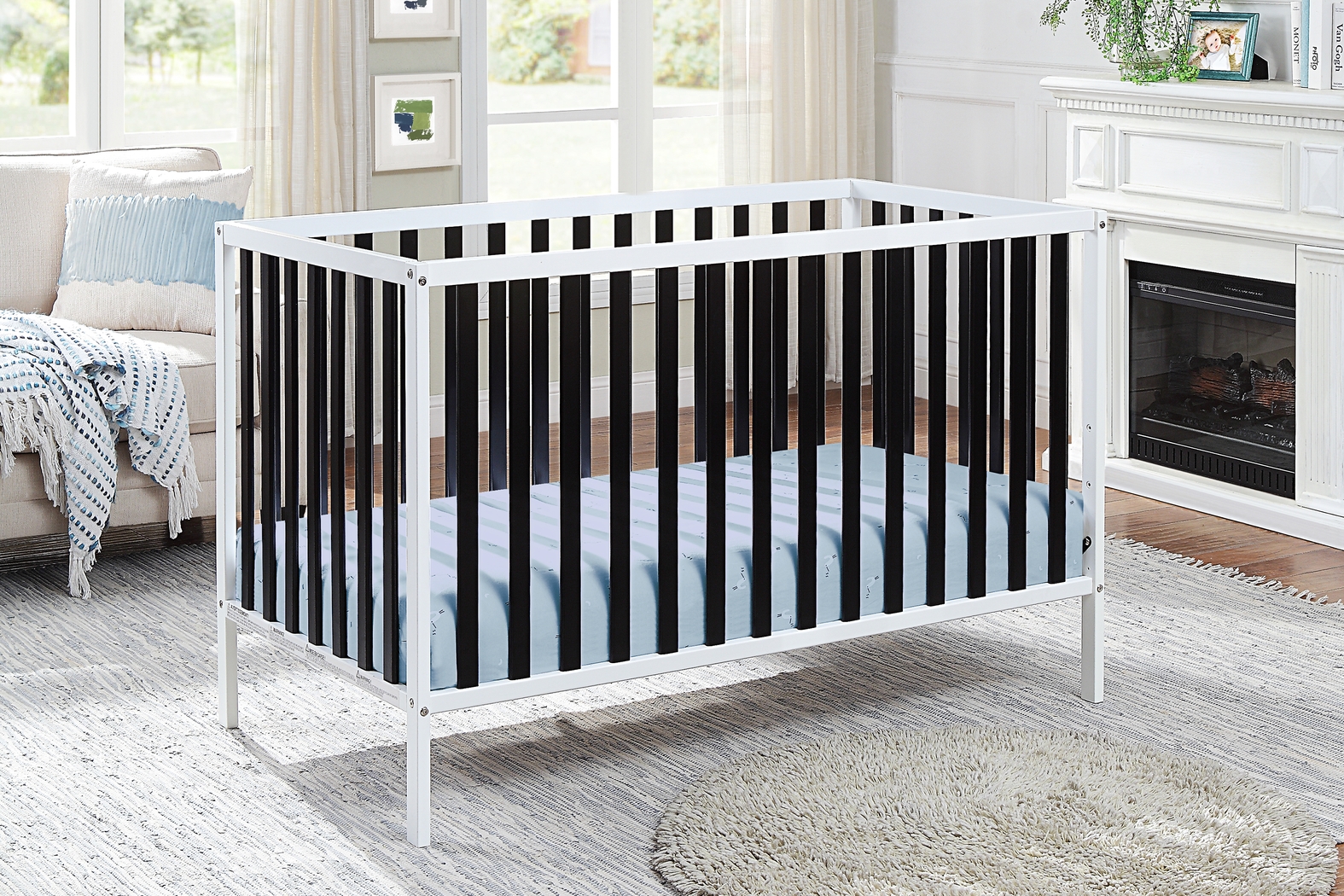 Kids Canticle Black/White Crib - Thumbnail - Image 5