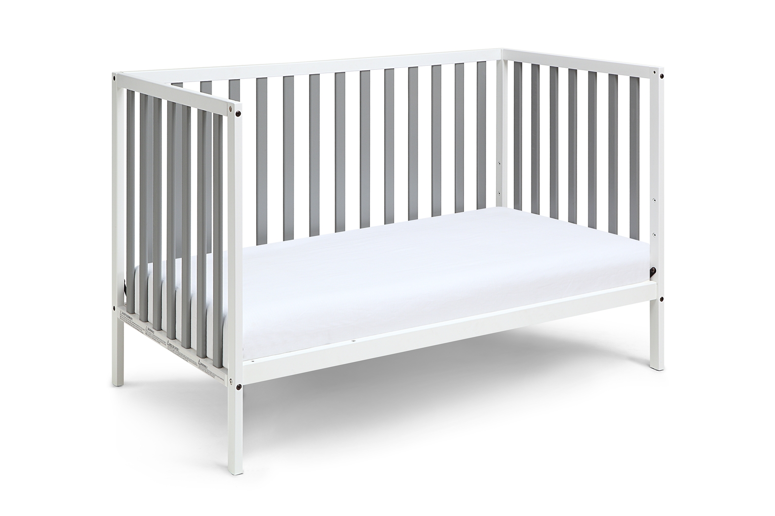 Kids Canticle Gray/White Crib - Thumbnail - Image 4