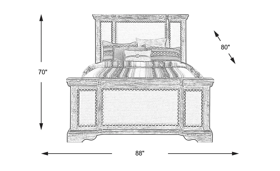 Dimension Image. Please refer to the Dimension Tab on this page for dimension details.