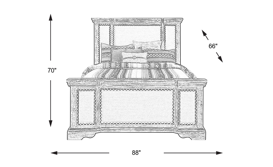 Dimension Image. Please refer to the Dimension Tab on this page for dimension details.