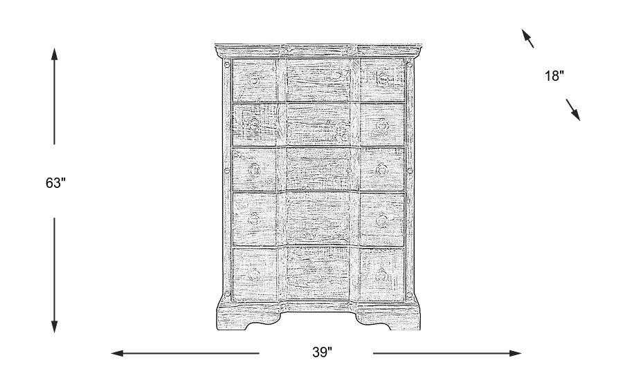 Dimension Image. Please refer to the Dimension Tab on this page for dimension details.