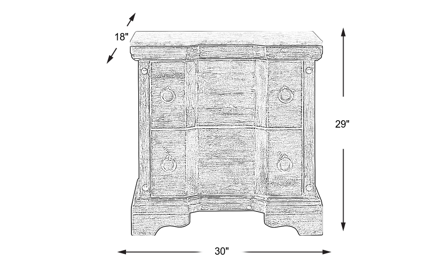 Dimension Image. Please refer to the Dimension Tab on this page for dimension details.