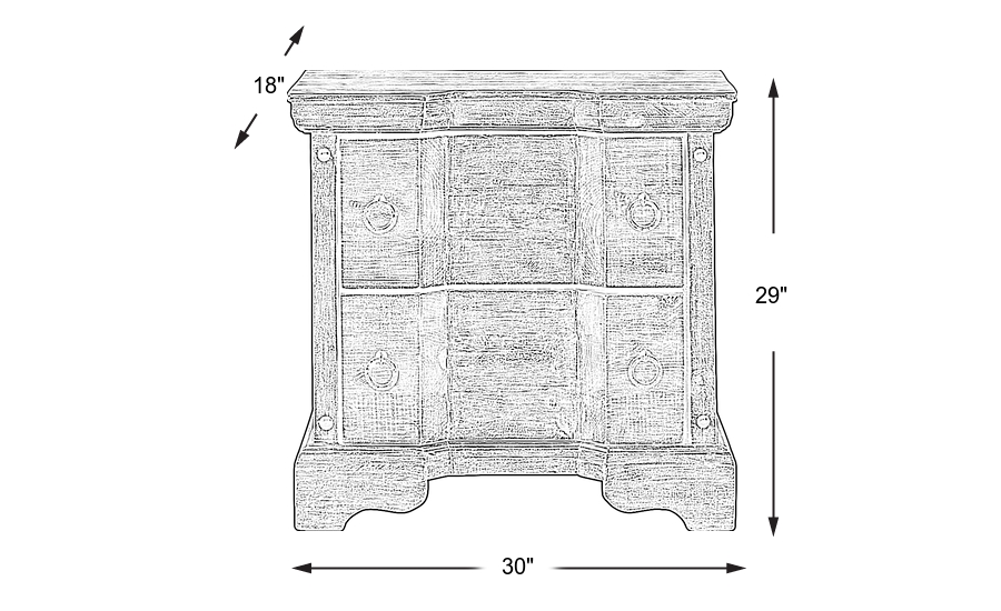 Dimension Image. Please refer to the Dimension Tab on this page for dimension details.