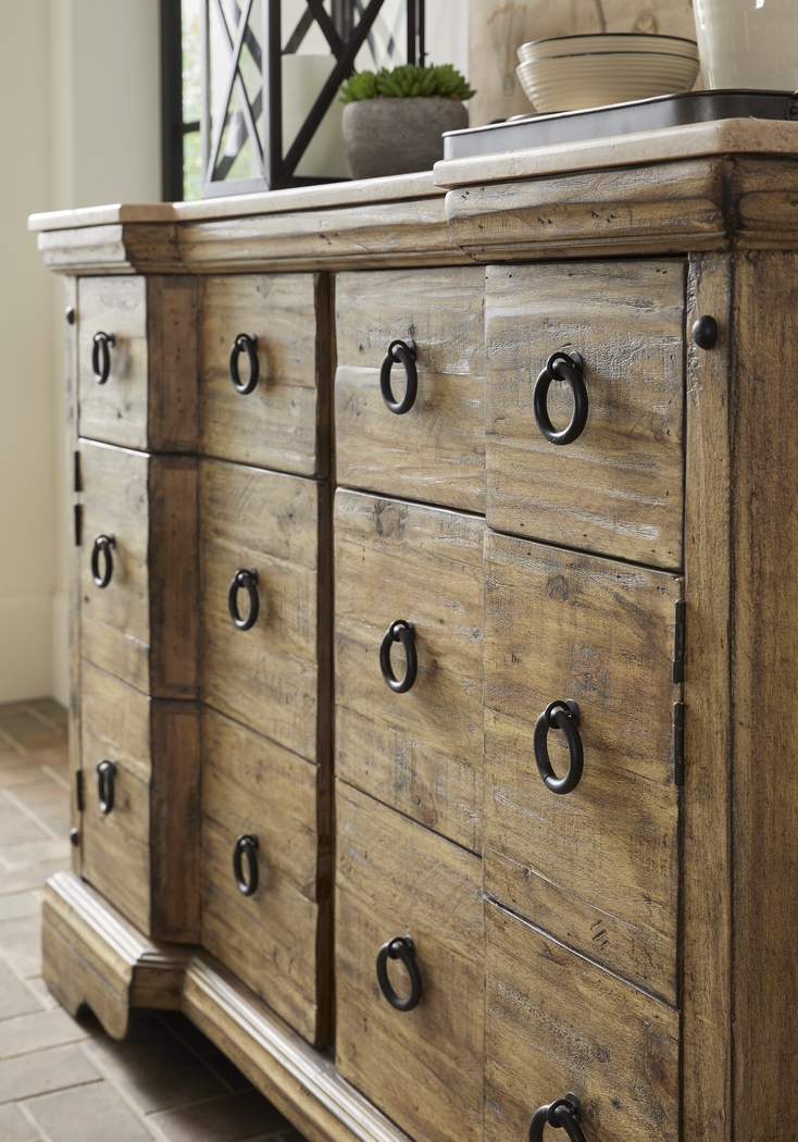 Canyon City Tan Buffet with Stone Top - Thumbnail - Image 4