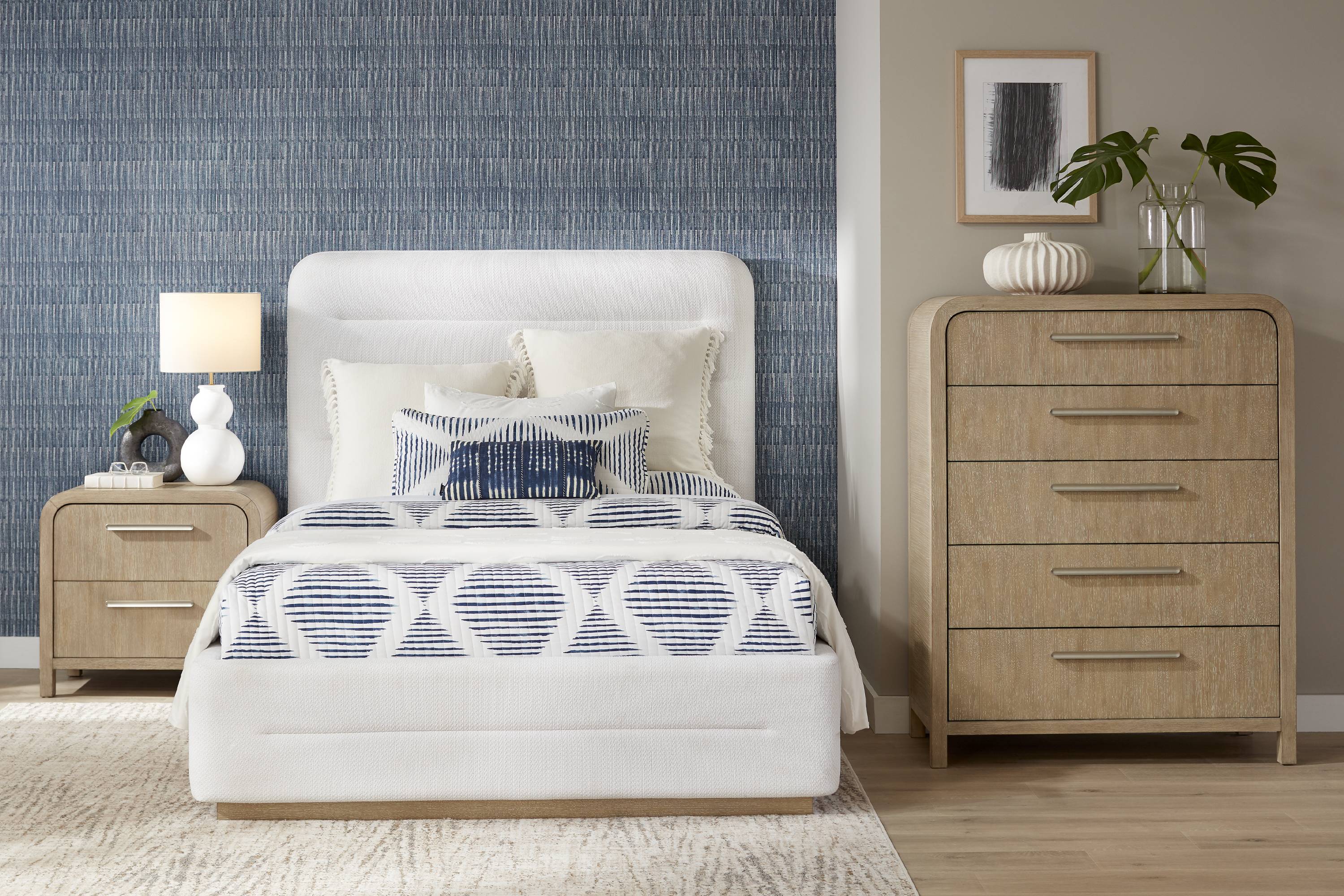 Canyon Cream 5 Pc King Upholstered Bedroom - Thumbnail - Image 1