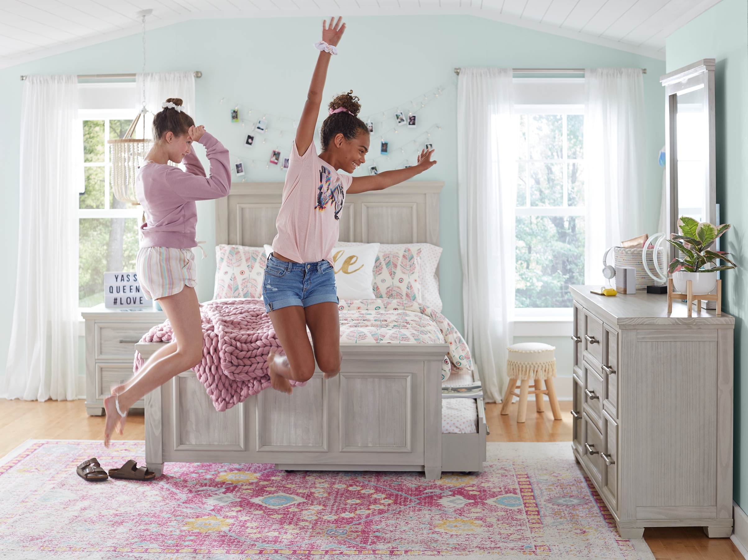 Kids Canyon Lake Ash Gray 5 Pc Full Panel Bedroom - Thumbnail - Image 4