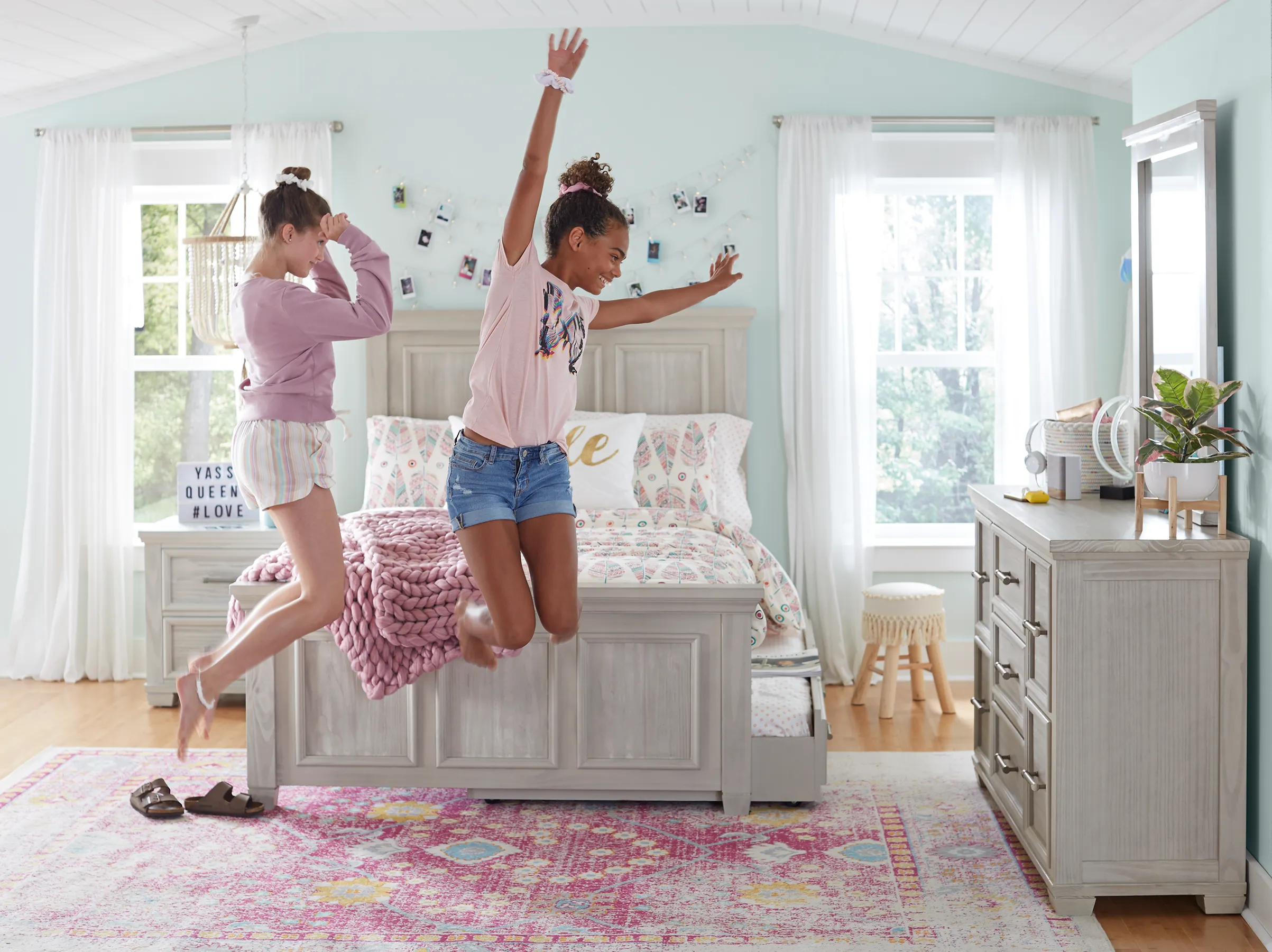 Kids Canyon Lake Ash Gray 5 Pc Twin Panel Bedroom - Thumbnail - Image 4