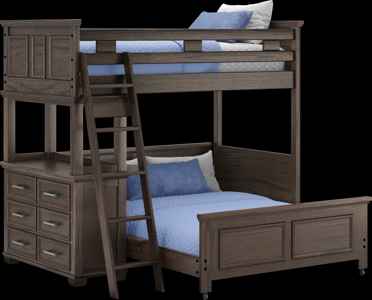 Kids Canyon Lake Java Twin/Full Loft with Dresser - Thumbnail - Image 1