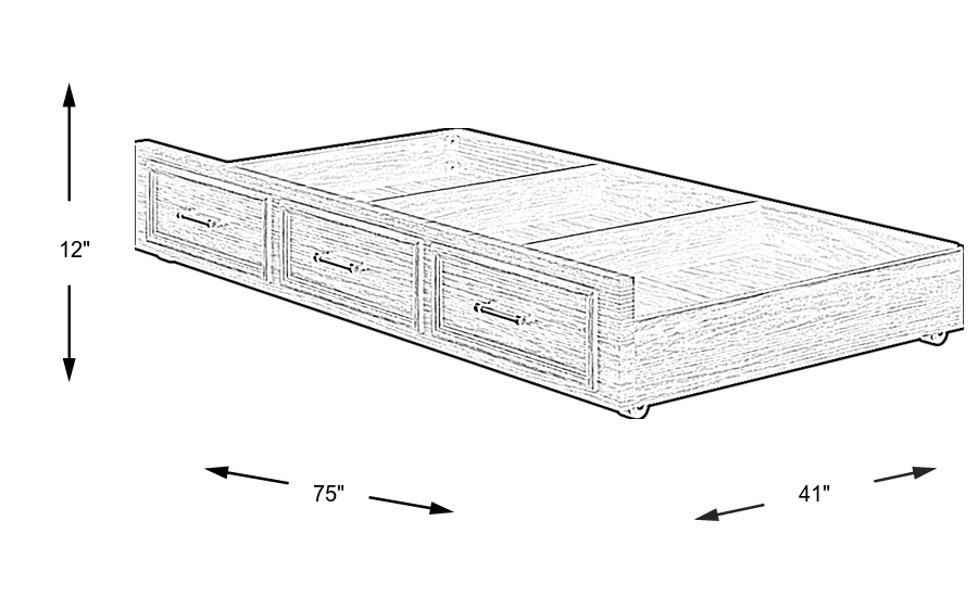 Dimension Image. Please refer to the Dimension Tab on this page for dimension details.