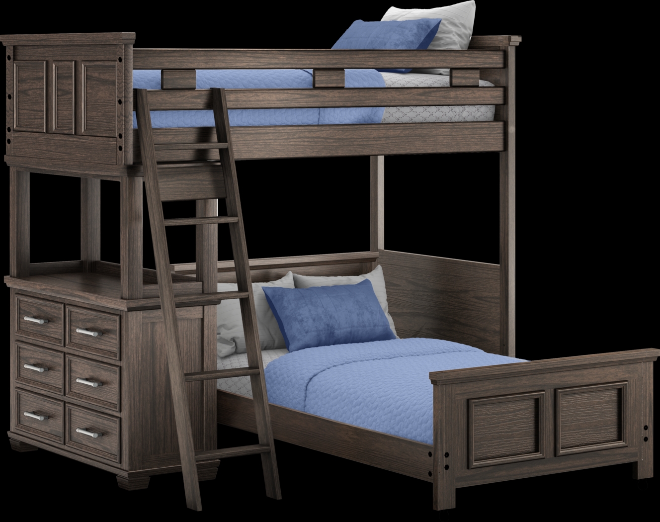 Kids Canyon Lake Java Twin/Twin Loft with Dresser - Thumbnail - Image 1