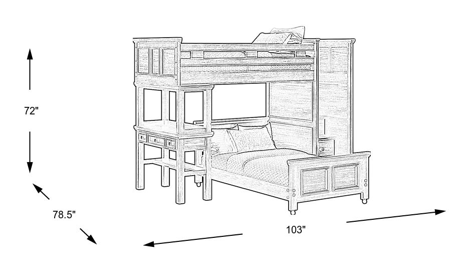Dimension Image. Please refer to the Dimension Tab on this page for dimension details.