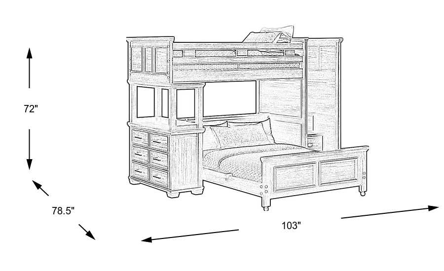 Dimension Image. Please refer to the Dimension Tab on this page for dimension details.