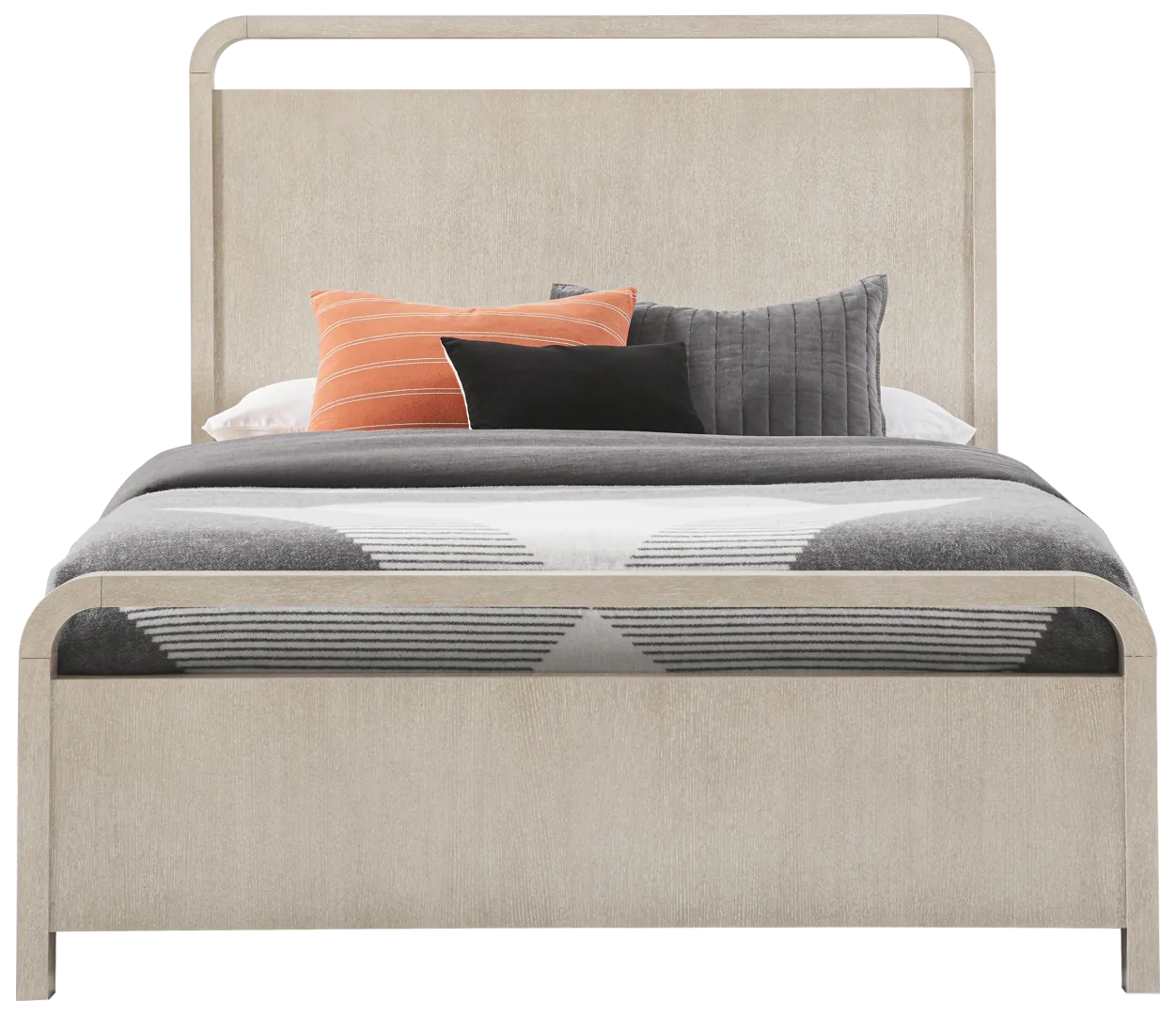 light gray 3 pc queen panel bed