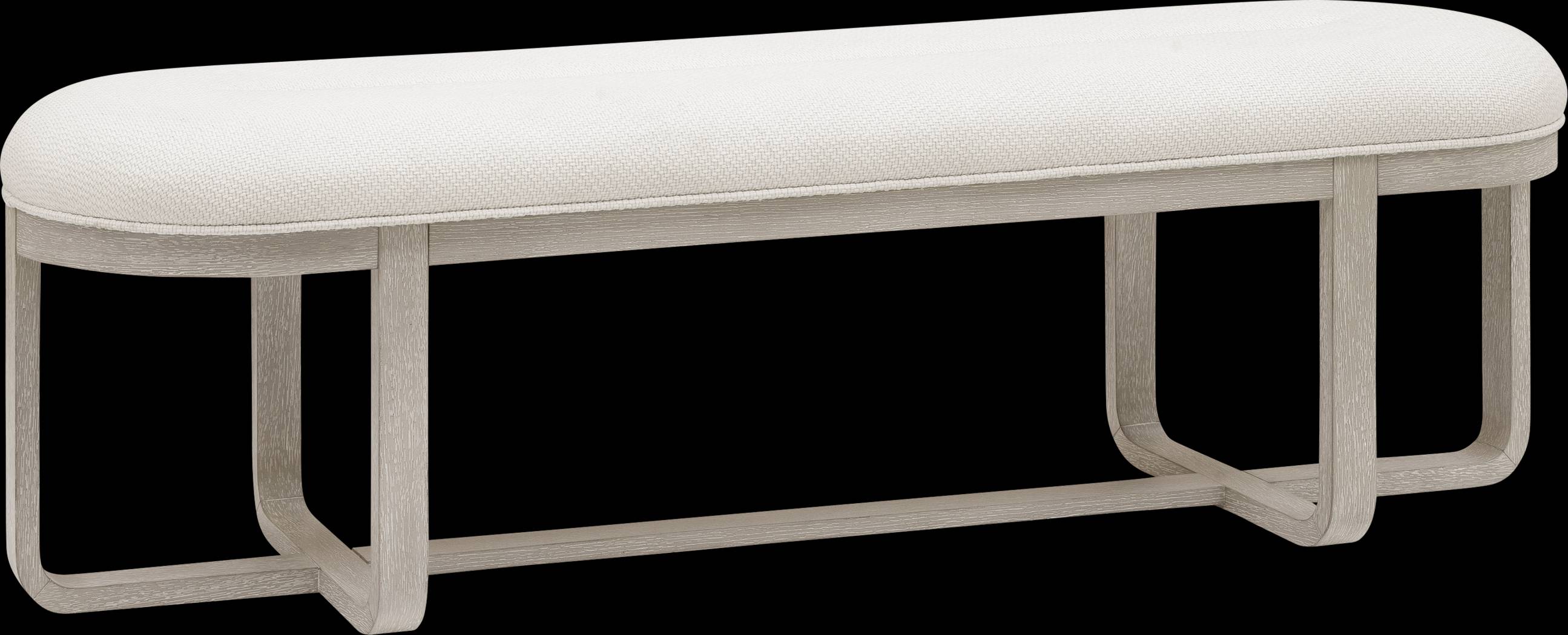 Canyon Light Gray Upholstered Dining Bench - Thumbnail - Image 1