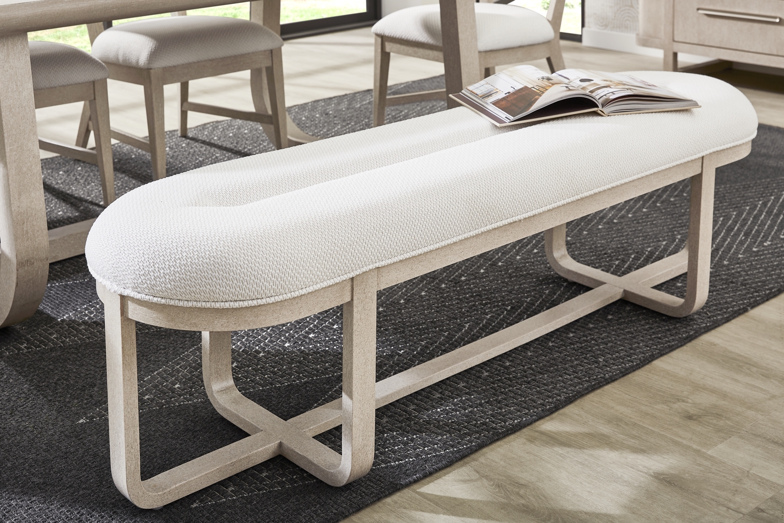 Canyon Light Gray Dining Bench - Thumbnail - Image 3