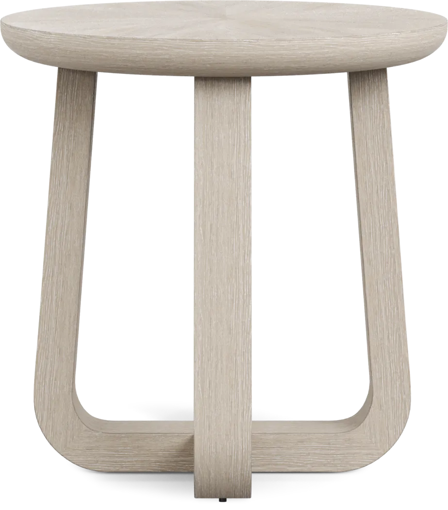 Canyon Light Gray Round End Table - Thumbnail - Image 2