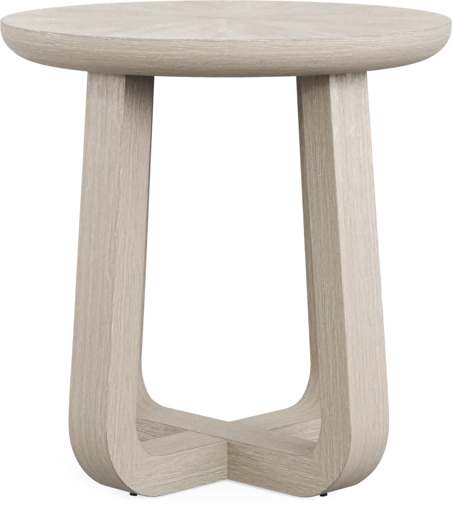 Canyon Light Gray Round End Table - Thumbnail - Image 1