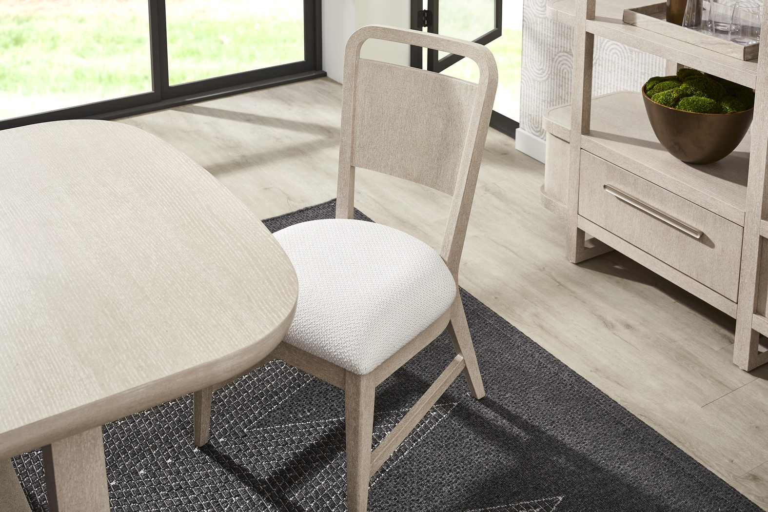 Canyon Light Gray 5 Pc Dining Room with Panel Back Chairs - Thumbnail - Image 5