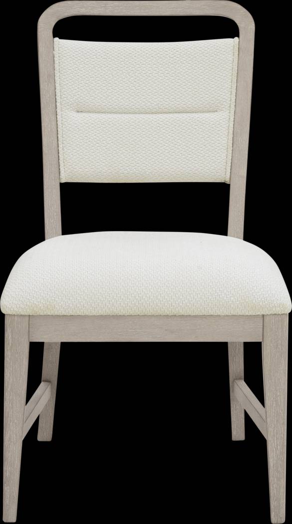 Canyon Light Gray 5 Pc Round Dining Room with Upholstered Chairs - Thumbnail - Image 4