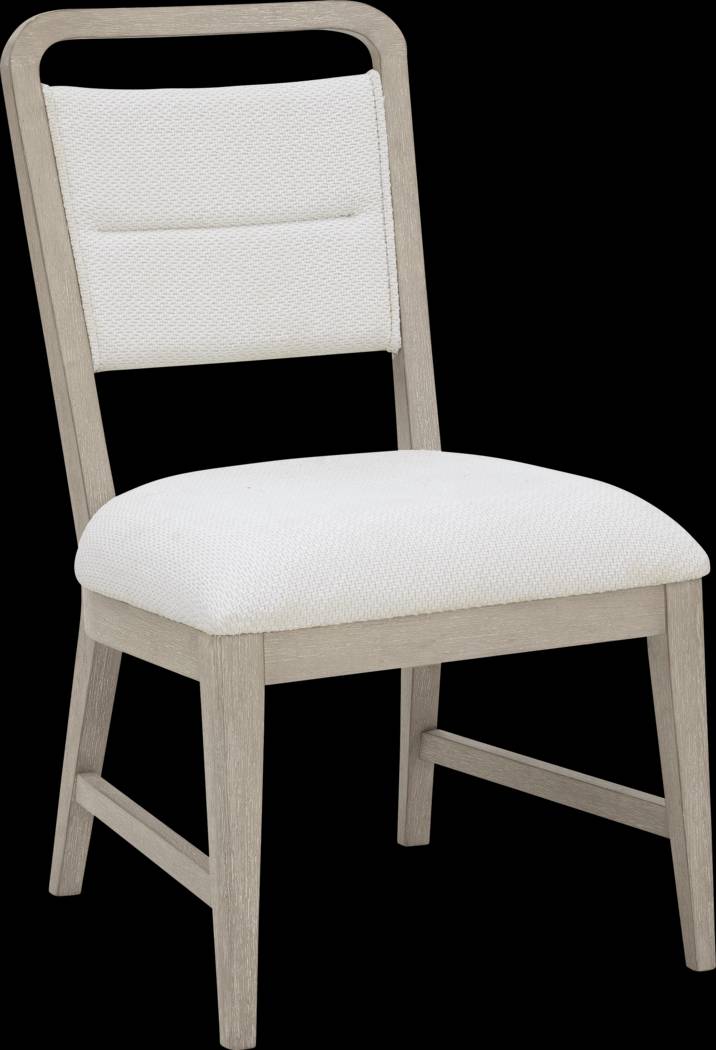 Canyon Light Gray 5 Pc Round Dining Room with Upholstered Chairs - Thumbnail - Image 3