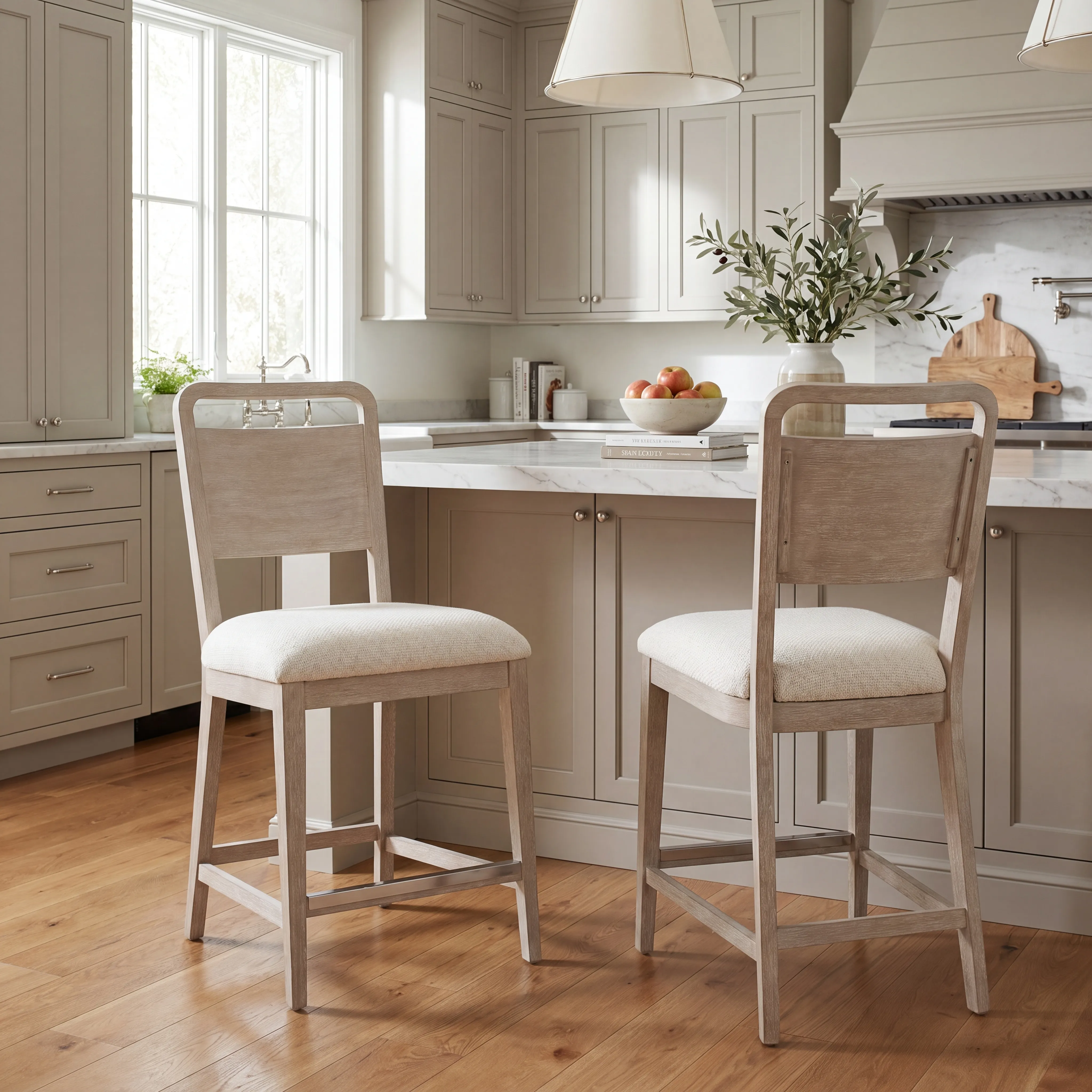 Canyon Light Gray 5 Pc Counter Height Dining Room with Panel Back Chairs - Thumbnail - Image 7