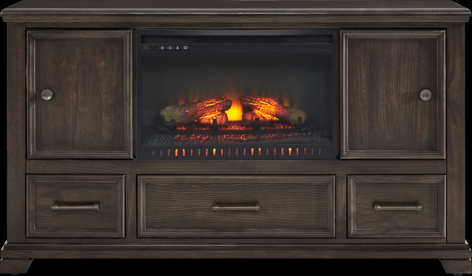 Canyon River Java 61 in. Console with Electric Log Fireplace - Thumbnail - Image 1