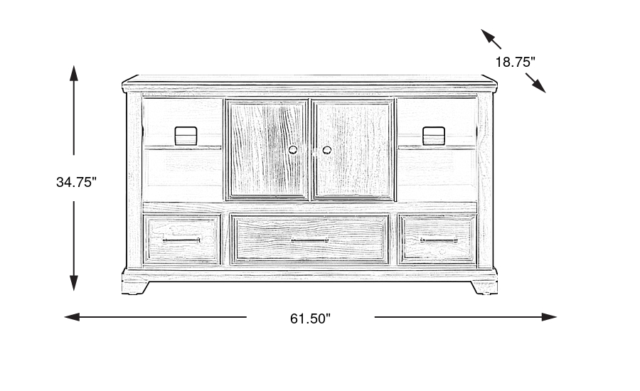Dimension Image. Please refer to the Dimension Tab on this page for dimension details.