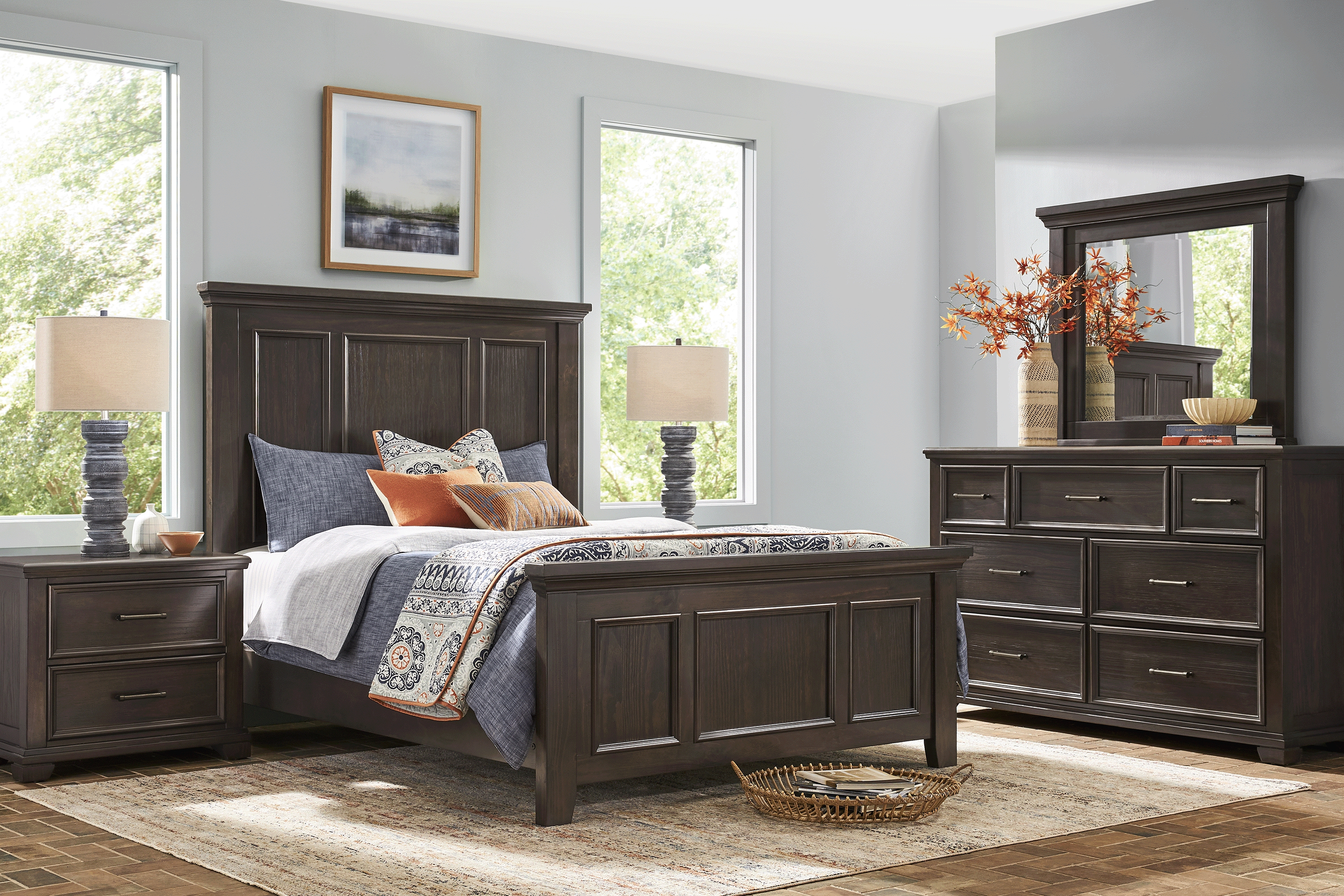 Canyon River Java 7 Pc Queen Panel Bedroom - Thumbnail - Image 1