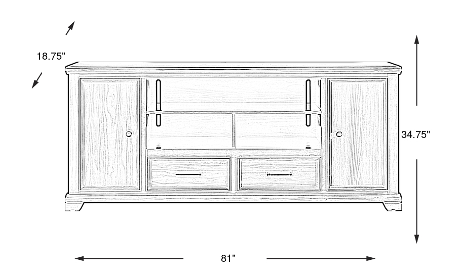 Dimension Image. Please refer to the Dimension Tab on this page for dimension details.