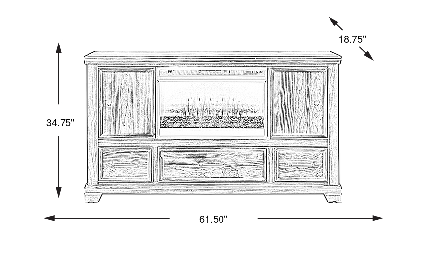 Dimension Image. Please refer to the Dimension Tab on this page for dimension details.