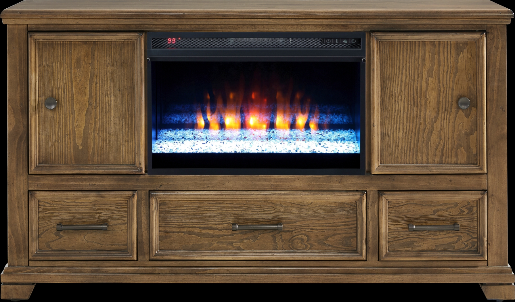 Canyon River Saddle 61 in. Console with Electric Fireplace - Thumbnail - Image 1