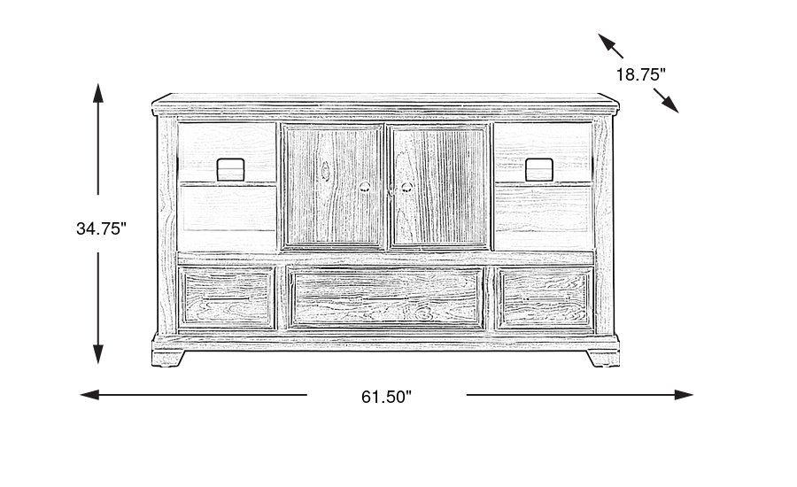 Dimension Image. Please refer to the Dimension Tab on this page for dimension details.