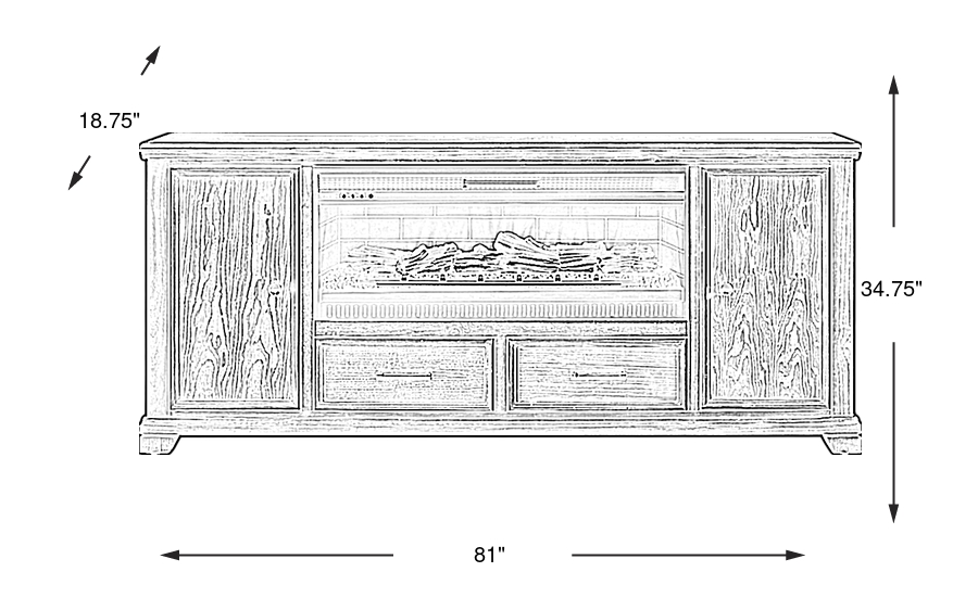 Dimension Image. Please refer to the Dimension Tab on this page for dimension details.