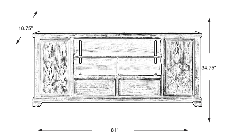 Dimension Image. Please refer to the Dimension Tab on this page for dimension details.