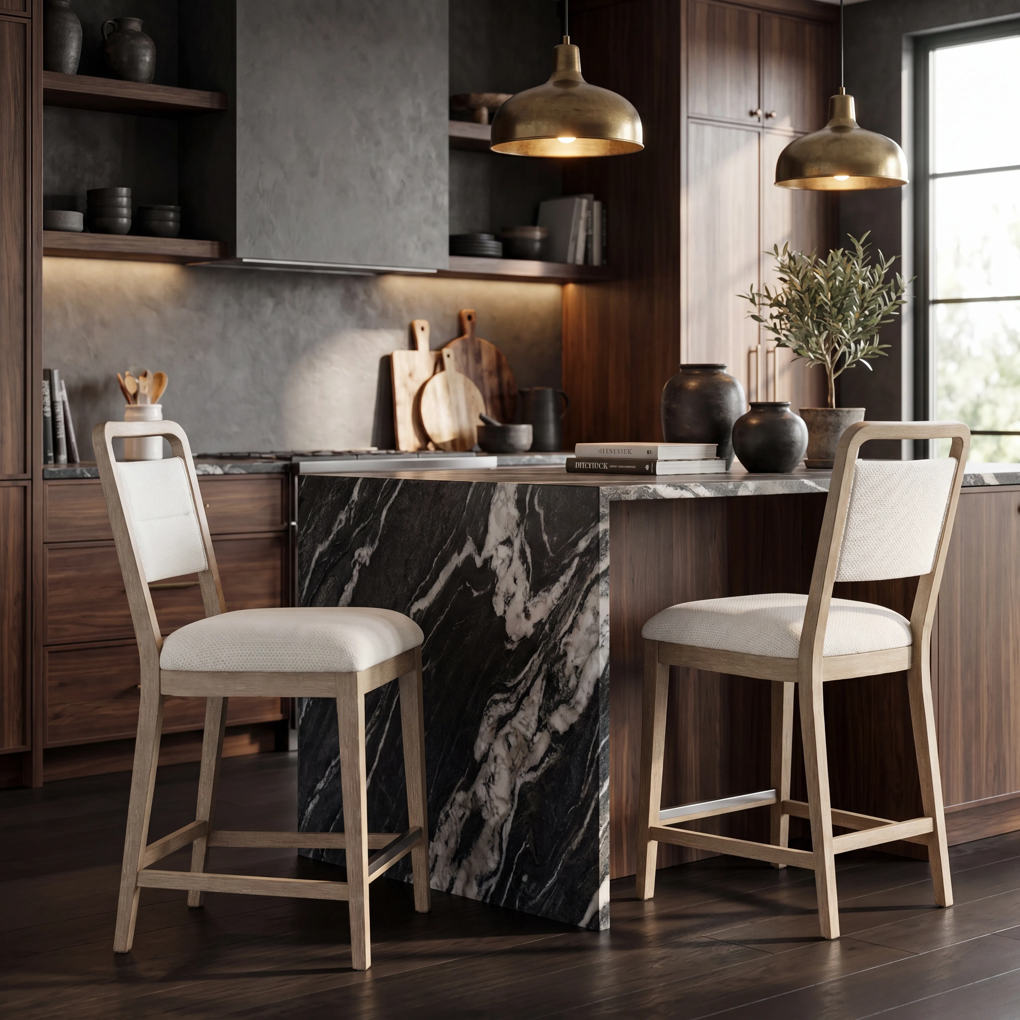Canyon Sandstone Upholstered Counter Height Stool - Thumbnail - Image 4