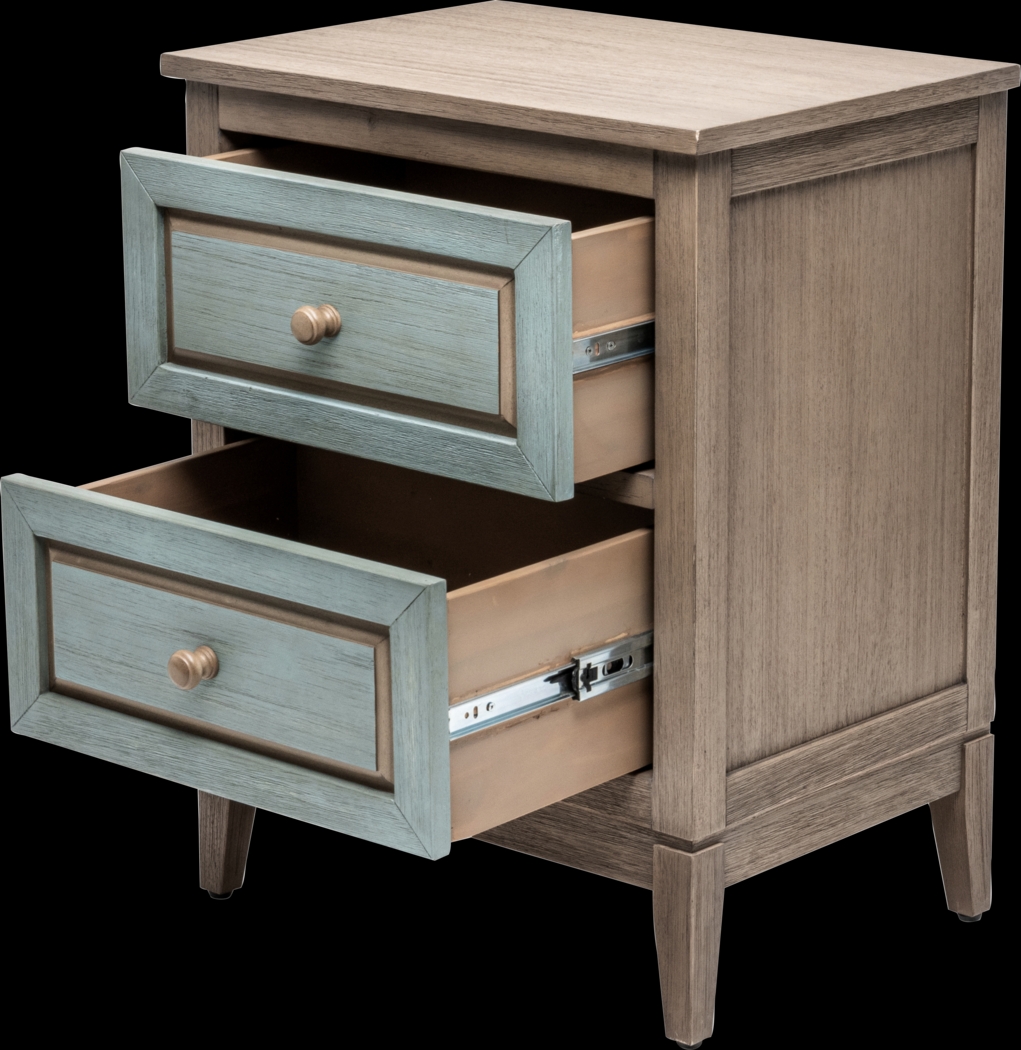 Caoshe Gray/Green Nightstand - Thumbnail - Image 10