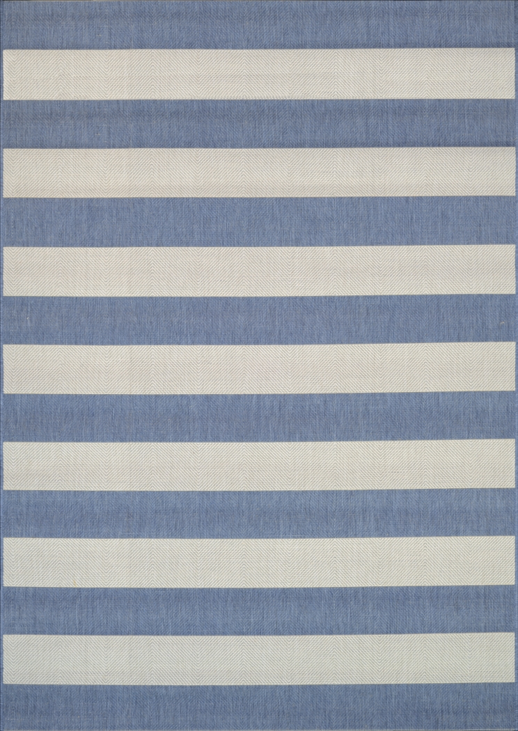 Cape Bay Blue 7'10 x 10'9 Indoor/Outdoor Rug - Thumbnail - Image 1