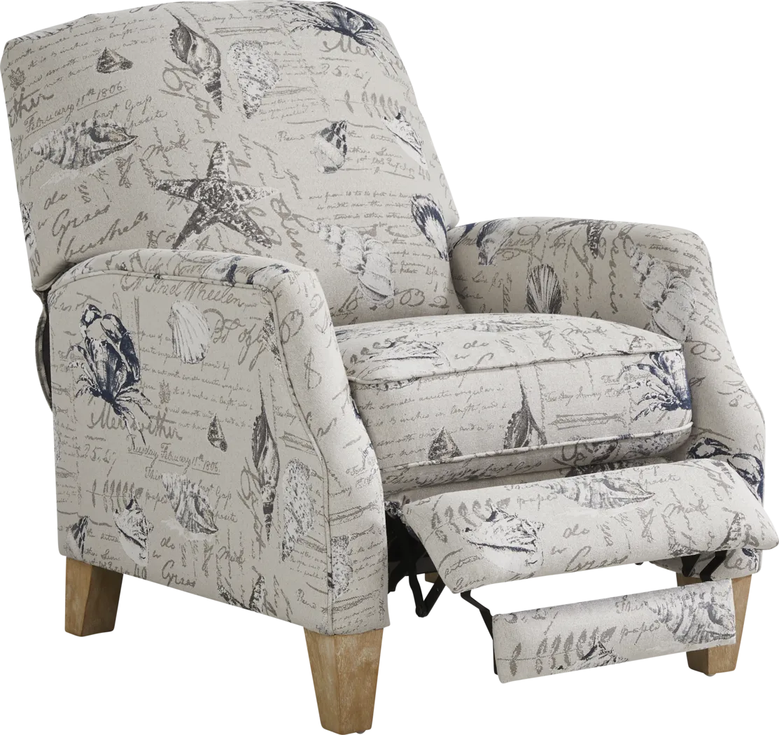 Cape Charles Beige Push Back Recliner - Thumbnail - Image 1