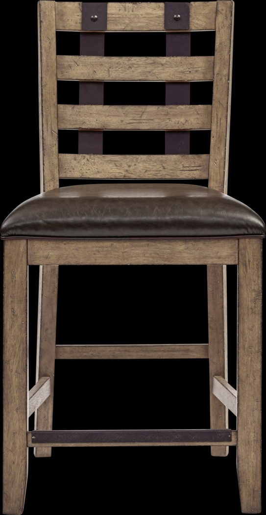 Caperton Brown Counter Height Stool - Thumbnail - Image 2