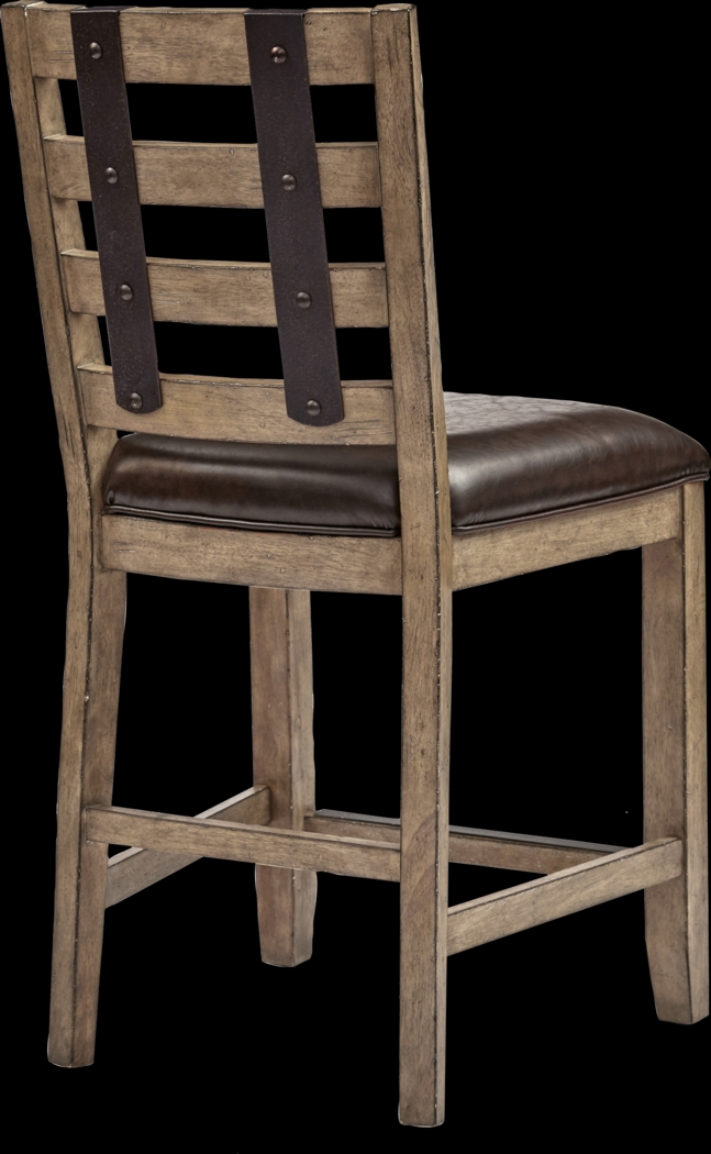 Caperton Brown Counter Height Stool - Thumbnail - Image 3