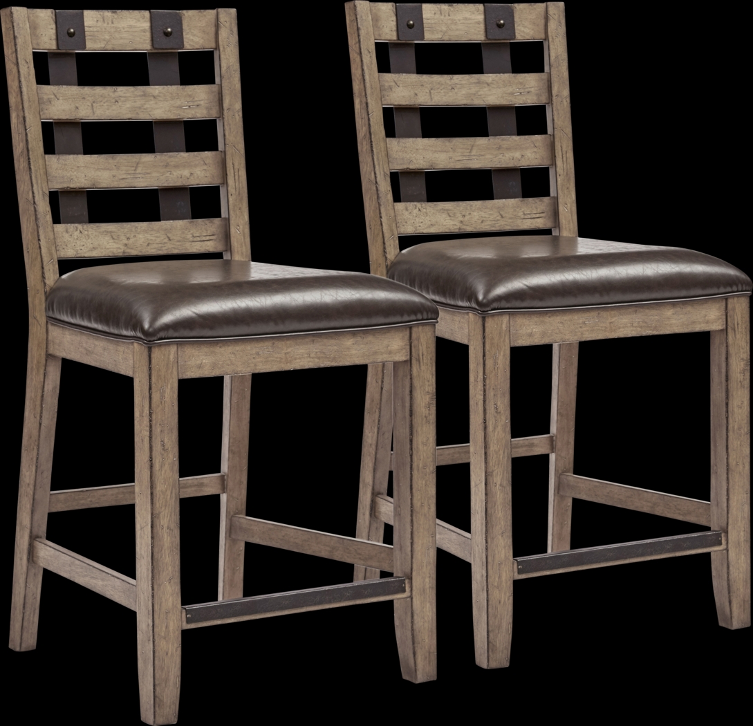 Caperton Brown Counter Height Stool - Thumbnail - Image 4