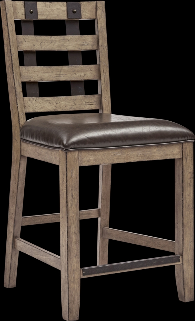 Caperton Brown Counter Height Stool - Thumbnail - Image 1