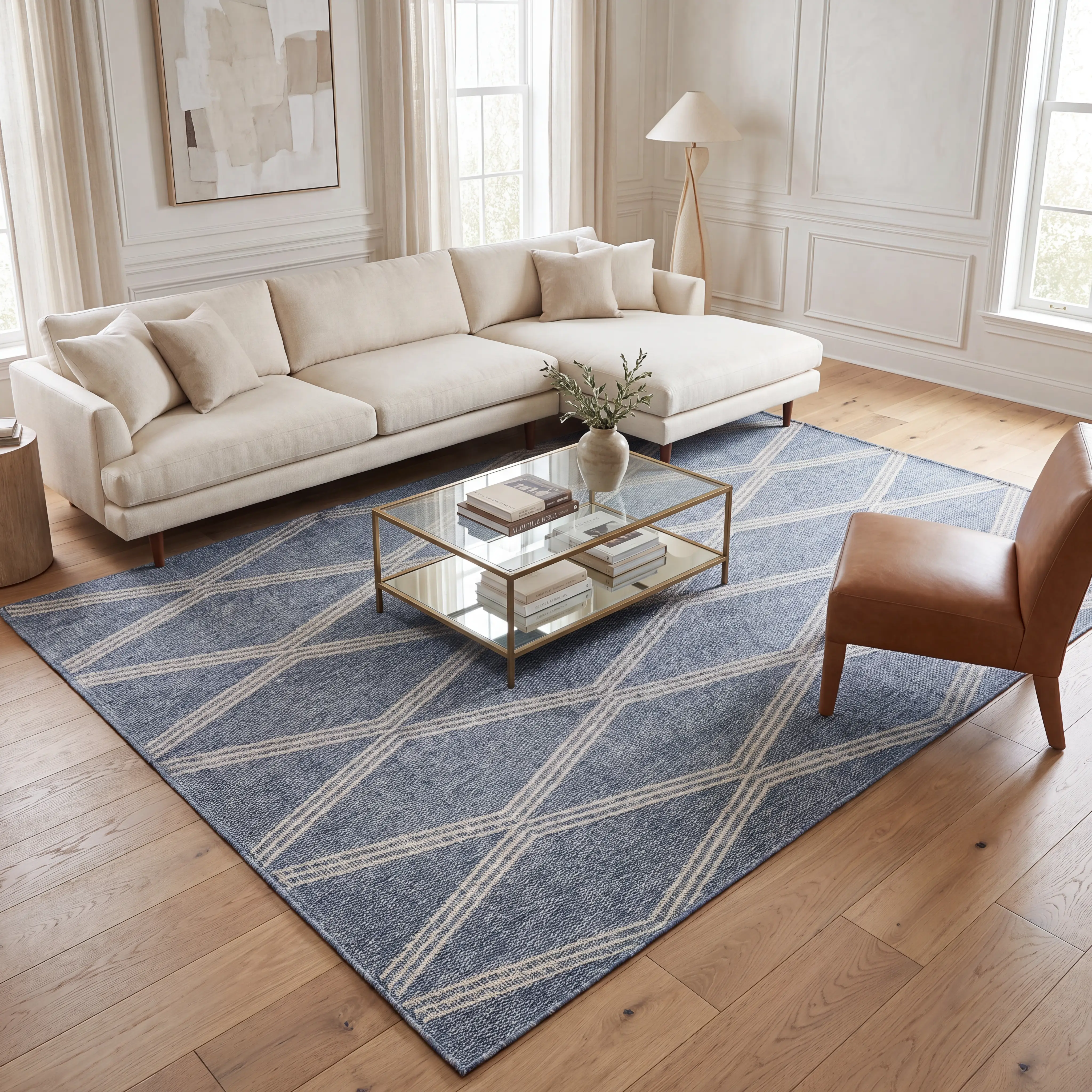 Capitello Blue 5'3 x 7' Indoor/Outdoor Rug - Thumbnail - Image 2