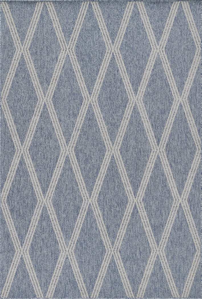 Capitello Blue 8' x 10' Indoor/Outdoor Rug - Thumbnail - Image 1