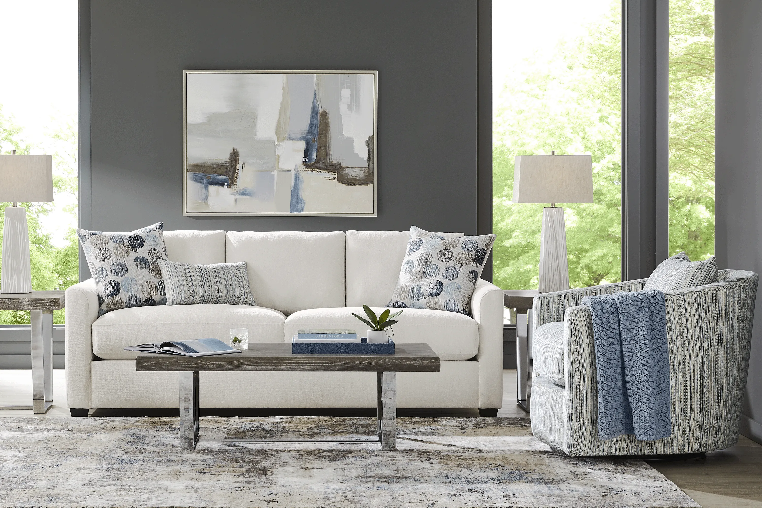 Caprice Ivory Sofa - Image 1
