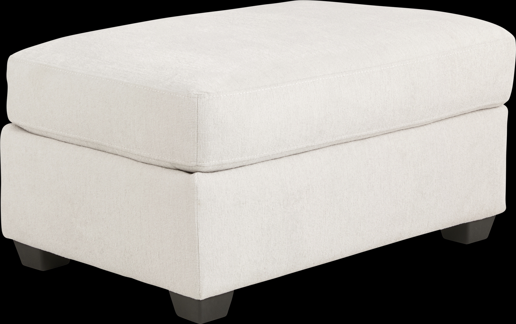 Caprice Ivory Ottoman - Thumbnail - Image 1